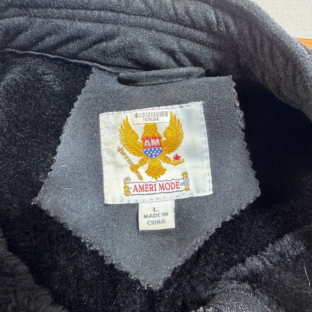 Ameri Mode Suede Jacket Wolf Embroidered Native P… - image 5